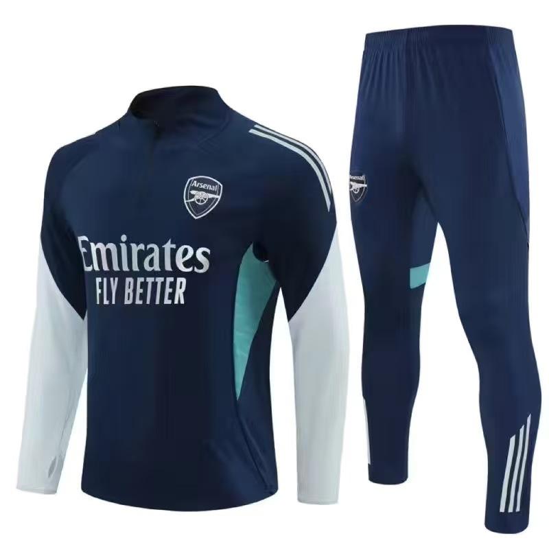 Herbst und Winter Heißes Manchester United Trainings Trikot Arsenal Langarm Halber Reißverschluss Fußball Trikot Kinder Anzug Erwachsenen Anzug S(155-170)cm
