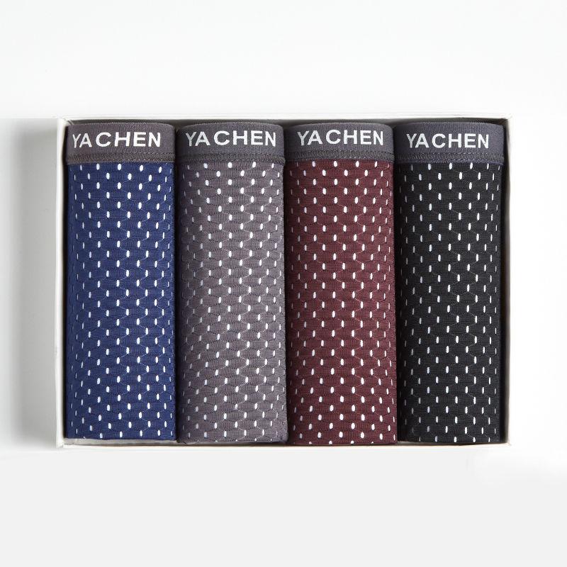 Herrenunterwäsche aus Eisseide, Boxershorts aus Seide, sexy Boxershorts für den Sommer, ultradünne, atmungsaktive, seidige Mesh-Boxershorts L