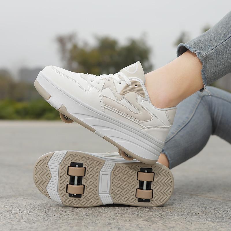 Neue Crazy 4-Rad Rollschuhe für Kinder: Verwandelbare Sneaker für Jungen, Mädchen und Teenager 37