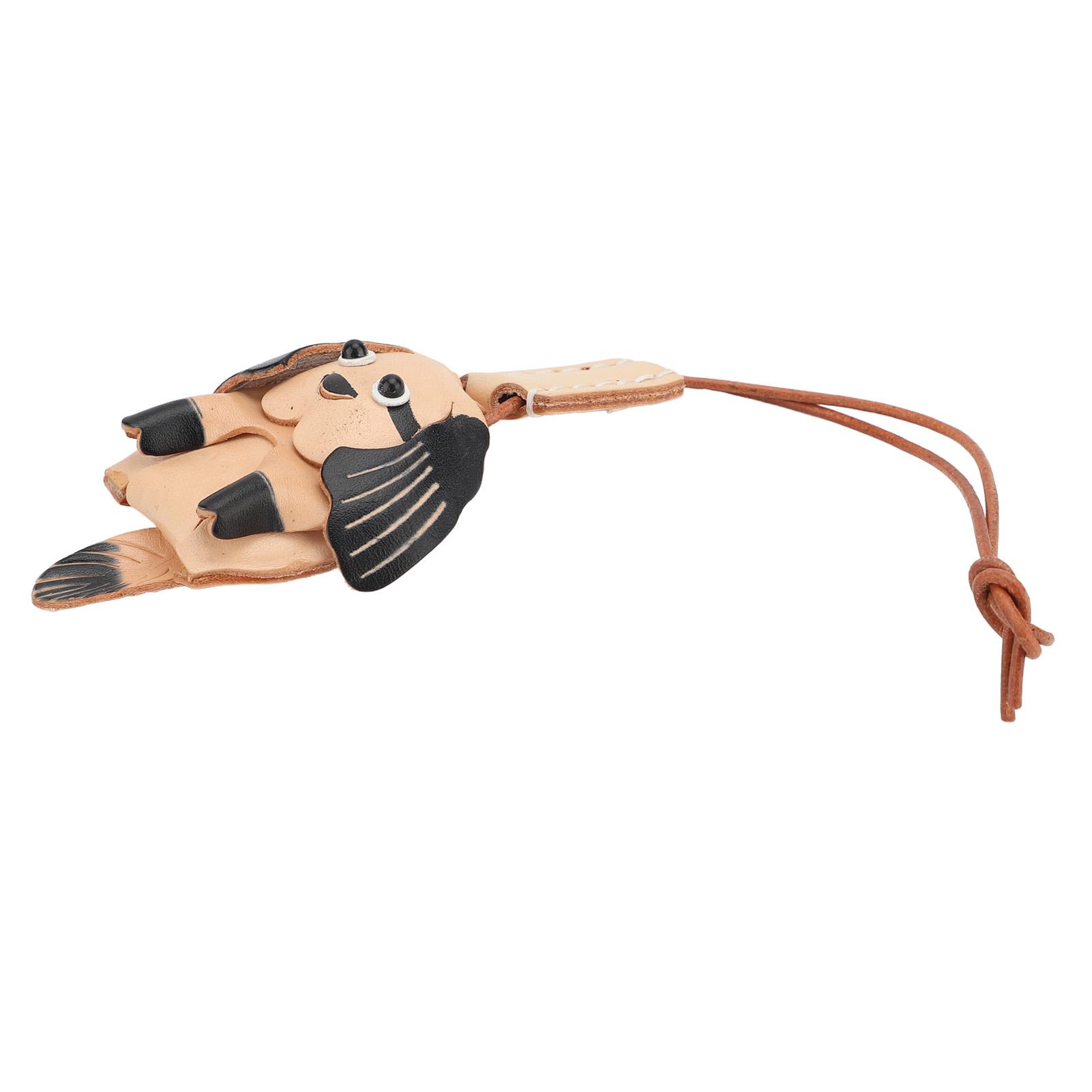 Leder Tieranhänger Entzückende Handgemachte Retro Dekoration für Taschen Geldbörsen Handyhüllen Tigerförmig