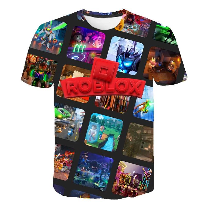 2025 Roblox Kinder T-Shirt Jungen Spiel Sport T-Shirt Kind Cartoon Kurzarm Top 3D Druck Lässig Street Harajuku Kleidung 110