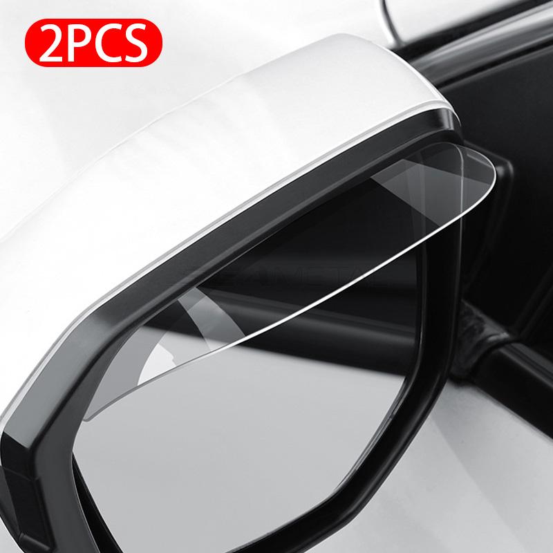SEAMETAL 1 Paar Bunte/Transparente Rückspiegelschutz Regenschutz Auto Rückspiegel Augenbraue Regenschutz Autoteile transparent
