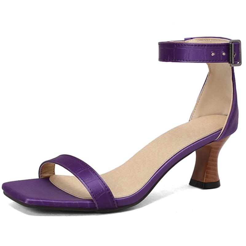 Elegante Sommerschuhe für Damen Sandalen 2024 Grün Weiß Grün Schwarz Flip-Flops Niedrige Absätze Party Tanzschuhe Damen Übergröße 45 44 violett