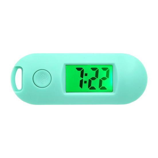 Ausgezeichnetes, perfektes Geschenk, elektronische Uhr, Mini-Taschenuhr, Schlüsselanhänger für Reisen grün