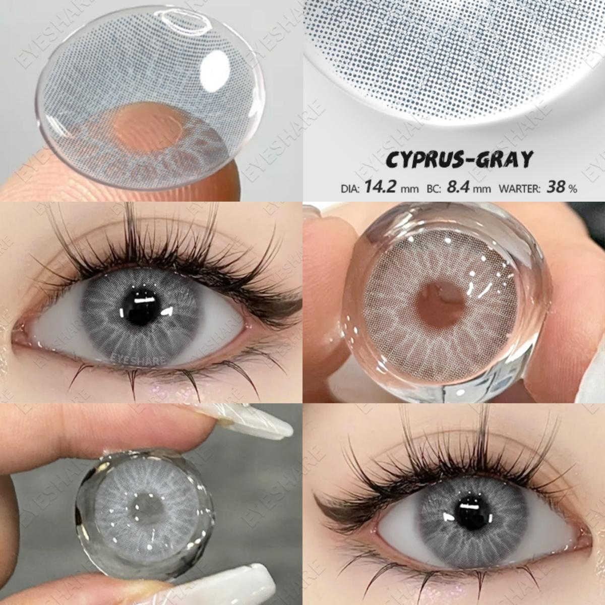 EYESHARE Farbige Kontaktlinsen Blaue Kontaktlinsen Braune Brillengläser Grüne Kontaktlinsen Graue Natürliche Linsen 1 Paar 0