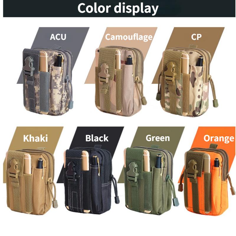 1 Stück Taktische Tasche für Männer Gürteltasche Kleine Tasche Militärische Hüfttasche Laufbeutel Reise Campingtaschen Weiche Rückseite Black