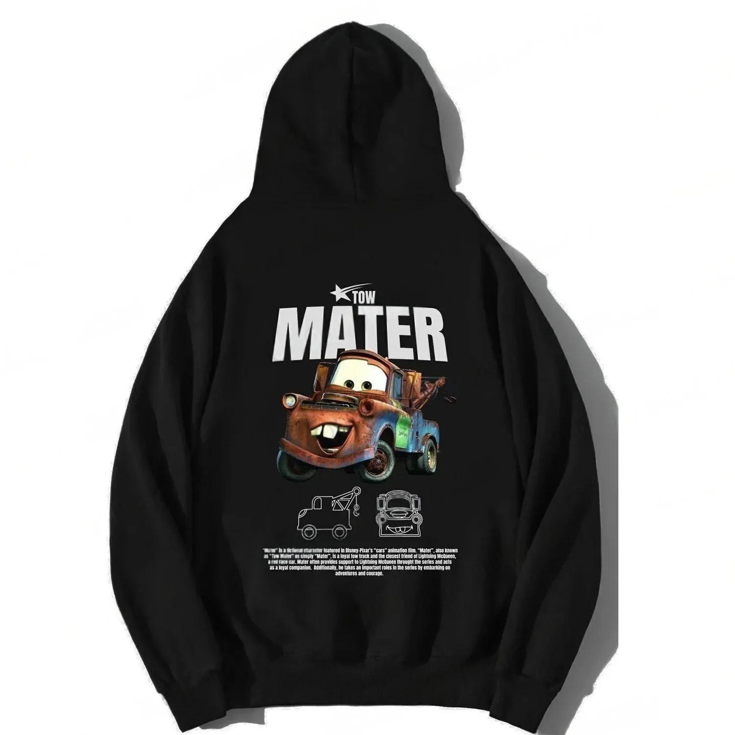 Autos Cartoon Print Hoodies Lightning McQueen Hoodies Oversized Anzug Herren Damen Sweatshirt Partneroutfit Kleidung XL bunt