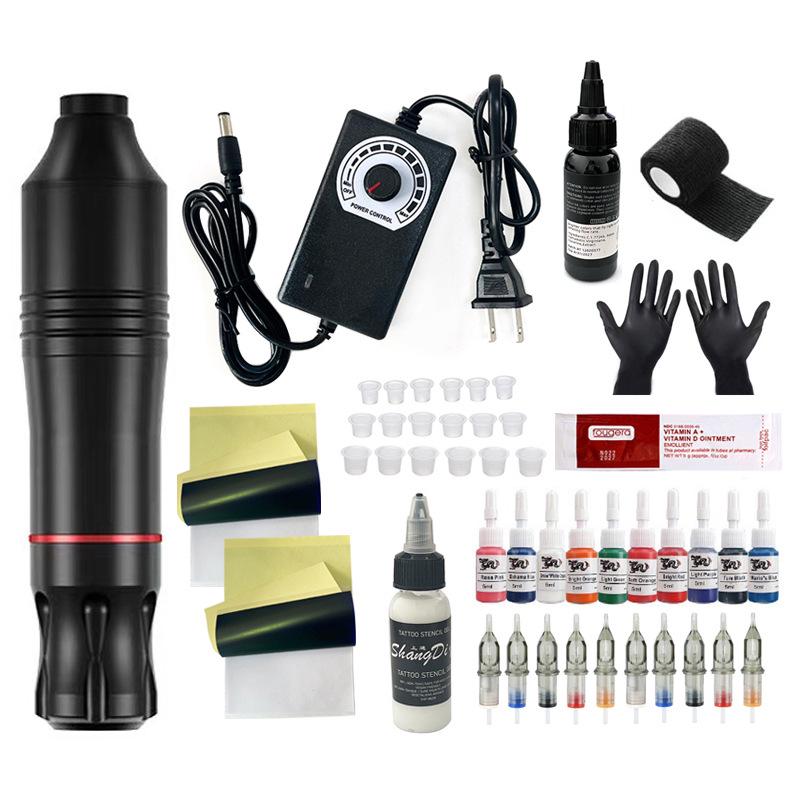 All-in-One Augenbrauen-Tattoo-Maschinen-Set mit Tattoo-Stift-Set und Motor-Maschine Set 4 - Red Diamond Pen