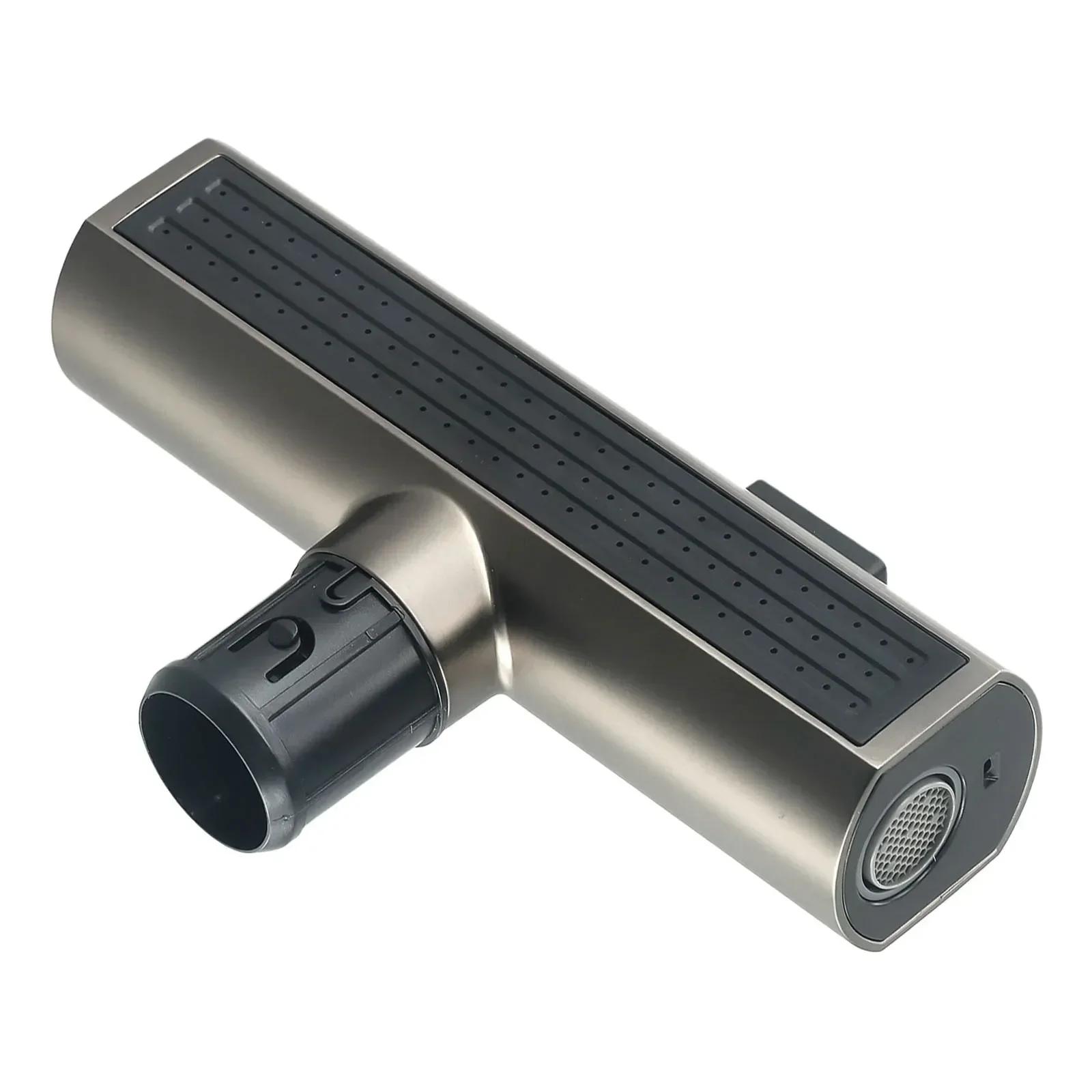 3-in-1 Ausziehbare Armatur ABS Universeller Drehbarer Verlängerer Wasserfallauslass Küchenspülbecken Armatur Waschbecken Spritzschutz Armatur graue