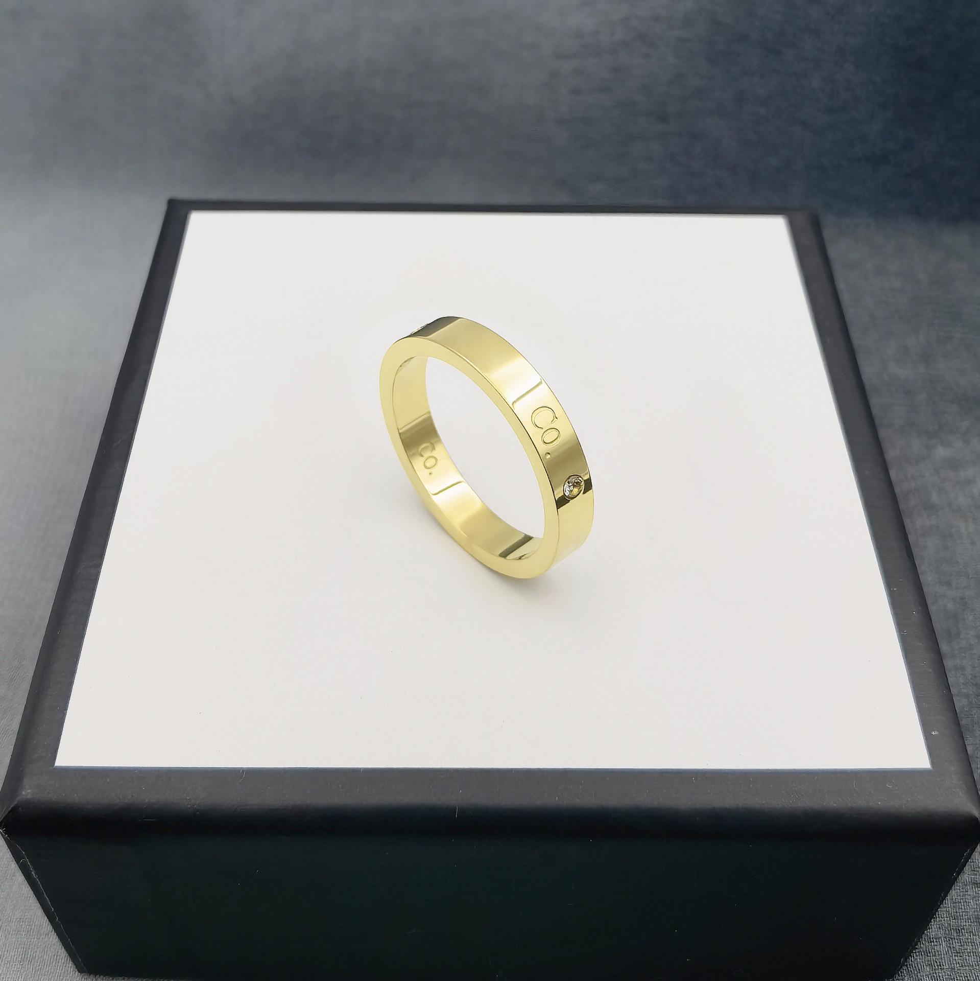 Doppel-T-Ring: Roségold mit blauen Diamanten, geschwungenes Design, keine Diamanten, Partnerlook Size 6 black