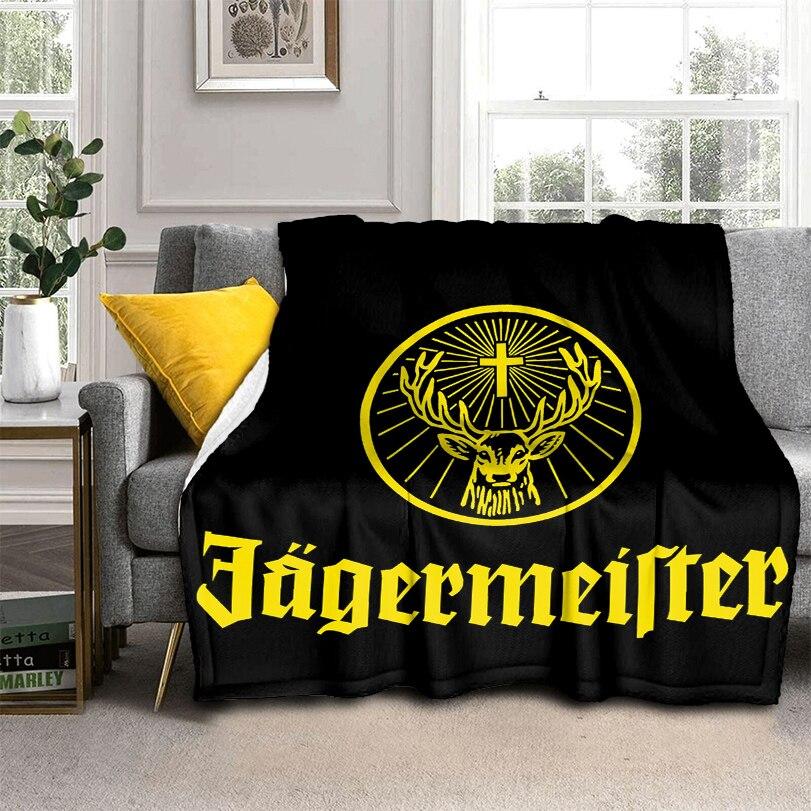Jaegermeister Flanelldecke Bettüberwurf Decke Weiche Cartoon-bedruckte Tagesdecke Tagesdecke Sofa Geschenk für Jungen Mädchen 75x90cm