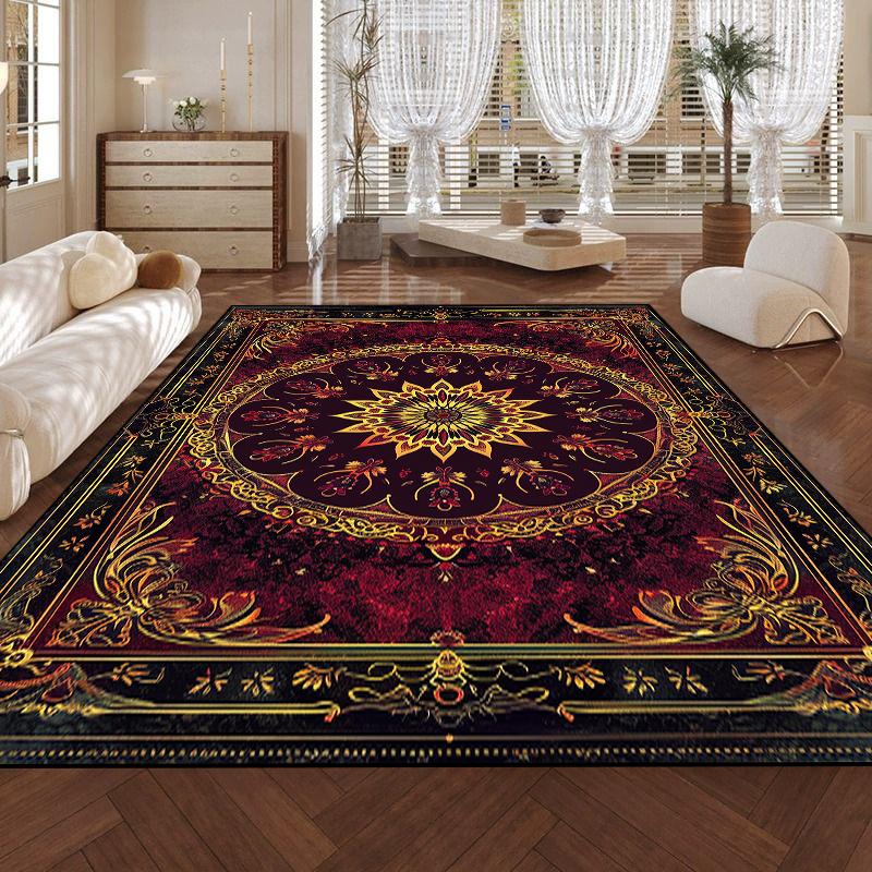 Persische Retro-Teppiche für große Flächen für Wohnzimmer Klassische Heimdekoration Luxuriöse Teppiche Rutschfester Schlafzimmer-Lounge-Teppich Couchtischmatte 60x90cm door mat