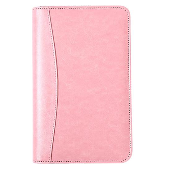 Notizbuch, lose Blätter, Aufbewahrungstasche, Design, Reißverschluss, Spiralbindung, A6, Schreibtagebuch, Notizbuch, Bürobedarf rosa