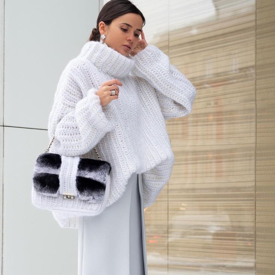 2023 herbst und Winter Neue Pullover Stricken Pullover Pullover frauen Flauschigen Langarm Pullover XL weiß