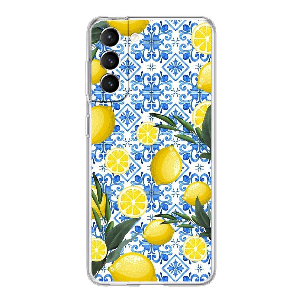 Retro Frucht Zitrone Handyhülle Für Samsung Galaxy S25 S24 Plus S23 FE S22 S21 S20 Ultra 5G S10 S10E Weiche Klare Hülle Samsung S24 Plus