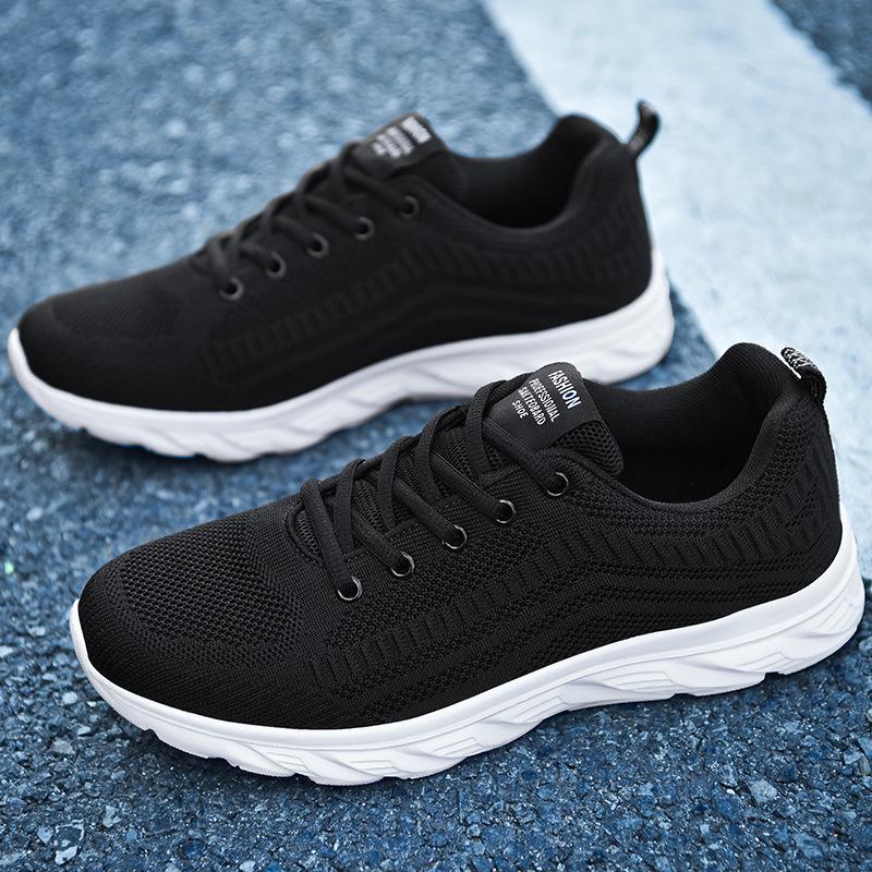 Neue Sportschuhe für Herren Schuhe Sneaker Mesh Atmungsaktiv Tennis Laufen Walking Fitnessstudio Herrenschuhe Schwarz Lässige Herren-Sneaker 44 white