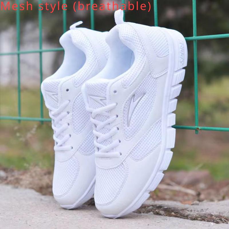 Frühling und Herbst Leder Oberfläche Sneakers wasserdichte Freizeitschuhe weiße Laufschuhe Student modische Schuhe weiße Sneakers Unisex Schuhe Tennis 39 reinfarbig/weiß