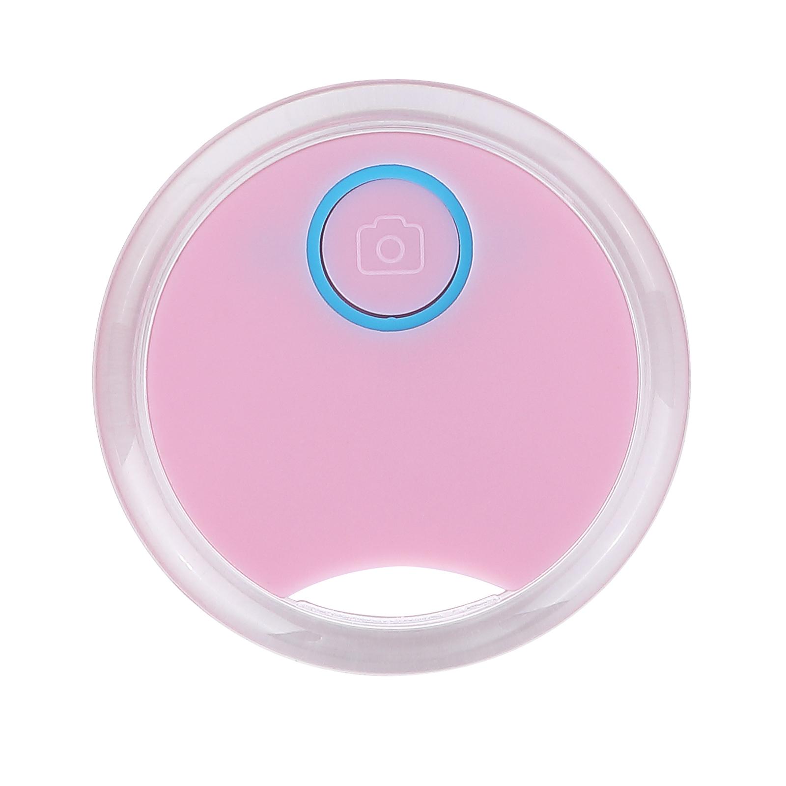 Drahtloser GPS-Tracker für Haustiere, Schlüssel, Taschen, Geldbörsen, APP-Steuerung, Artikel-Locator, Selfie-Shutter-kompatibel rosa