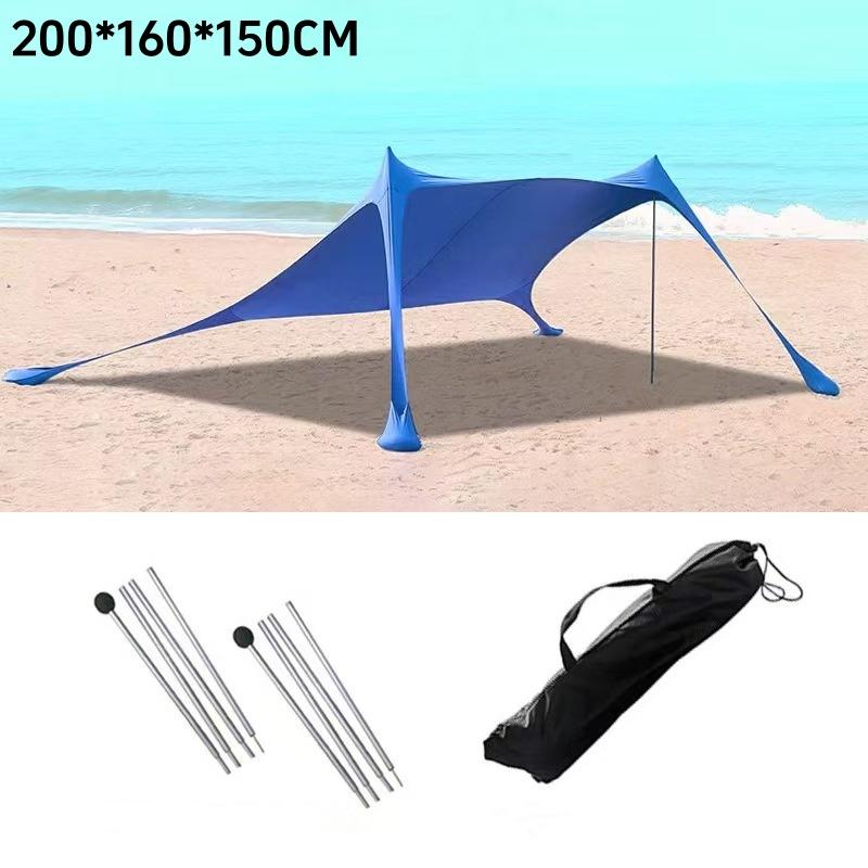 200*210*150CM Familie Strand Zelt Strand UV Schutz Baldachin Zelt Für 3-4 Personen Outdoor Camping Wind Widerstand Markise gray