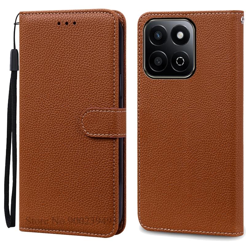 Für Honor 200 Smart Case Brieftasche Leder Flip Cover Für Honor 200 Smart 5G Case Telefonabdeckung Für Honor 200 Smart Fundas Coque For Honor 200 Smart braun