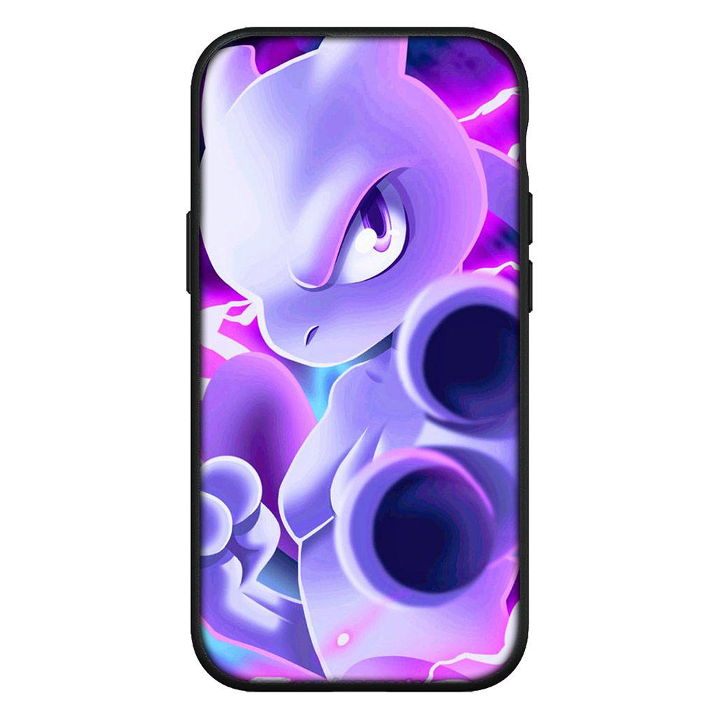 Hülle für iPhone 15 14 Xiaomi Redmi Note 13 12 11 Pro Max X 8 7 9 XR Samsung Galaxy S24 S23 OPPO A15 Huawei Mew Mewtwo Pokemon Pikachu Handyhülle for Samsung Galaxy S7 Edge himmelblau