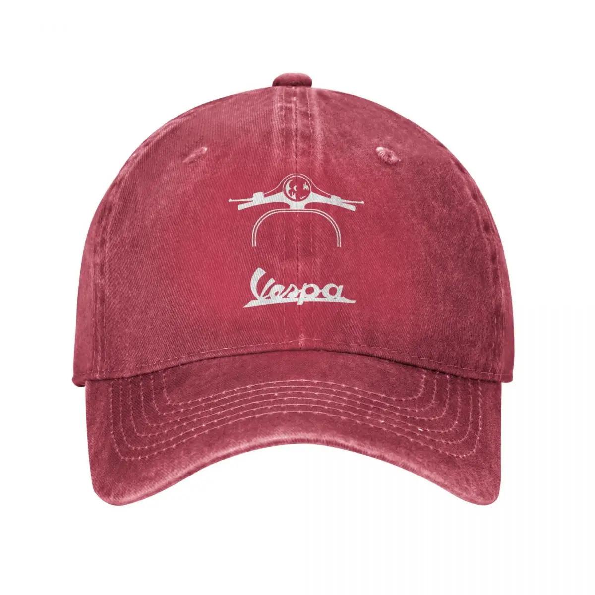 Maglietta Vespa Piaggio Baseball Caps Vintage Distressed Denim Cap Männer Frauen Laufen Outdoor Golf Hüte Kappe Adjustable rot