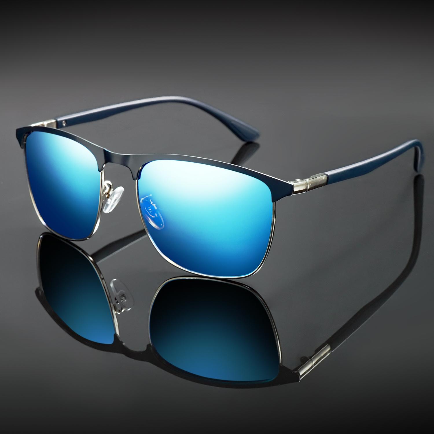 Sonnenbrille mit Metallrahmen für Damen und Herren - Bunt getönte Gläser Stilvolles Design Perfekt für den täglichen Gebrauch von Sonnenbrillen und Aktivitäten für den täglichen Gebrauch gray