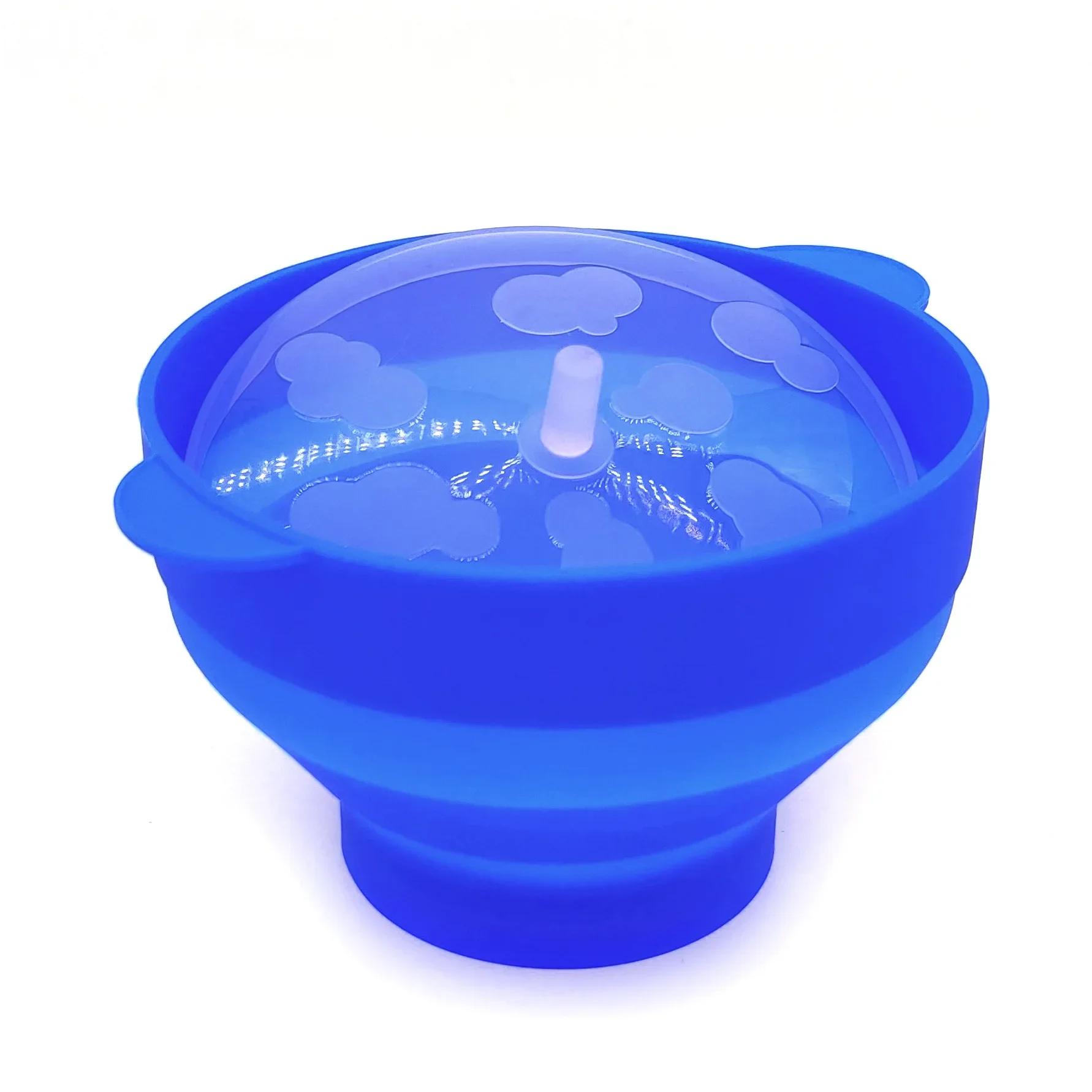 Küche Mikrowelle Popcorn Schüssel Eimer Silikon DIY Rot Popcorn Maker mit Deckel Chips Obst Gericht Hohe Qualität Einfache Werkzeuge small