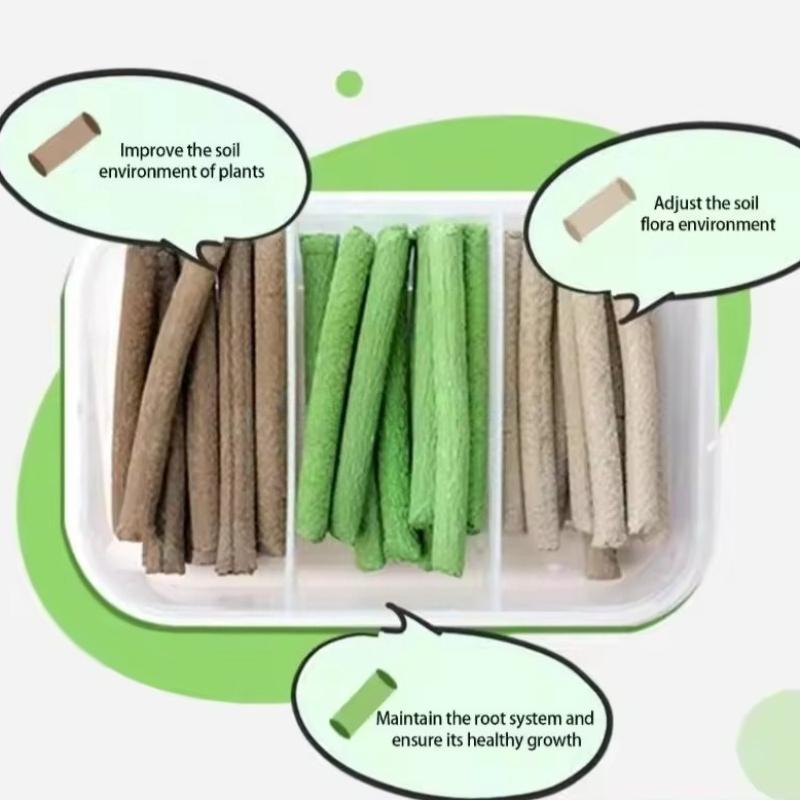 30 Stück Pflanzen Langzeit-Düngestäbchen Nährstoffstäbchen Universell Innen-Blumentopf Pflanzen Düngestäbe Verbesserer Garten Zubehör 60Pcs