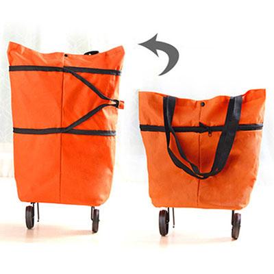 Tragbare faltbare wiederverwendbare Einkaufstaschen Kleiner Einkaufswagen Kaufen Einkaufstrolley Tasche mit Rädern Obst Gemüse Tasche Lebensmittel Organizer
