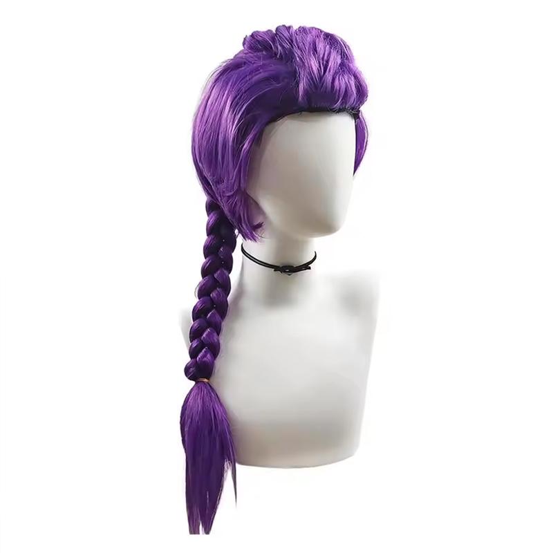 Kpop Dämonenjäger Kinder Mädchen Rollenspiel Perücke Mira Rumi Zoey Lila Schwarz Rot Langes Haar Party Rollenspiel Requisite - Kinderversion violett