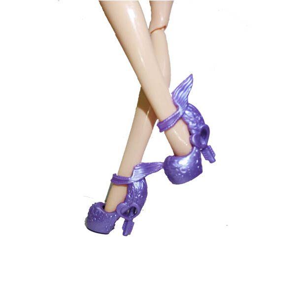 1 paar Mode Schuhe Für Monster High Puppen High Heel Schuhe Für Dämon Monster Puppe Sandalen Stiefel Für 1/6 Monster puppen hellbraun