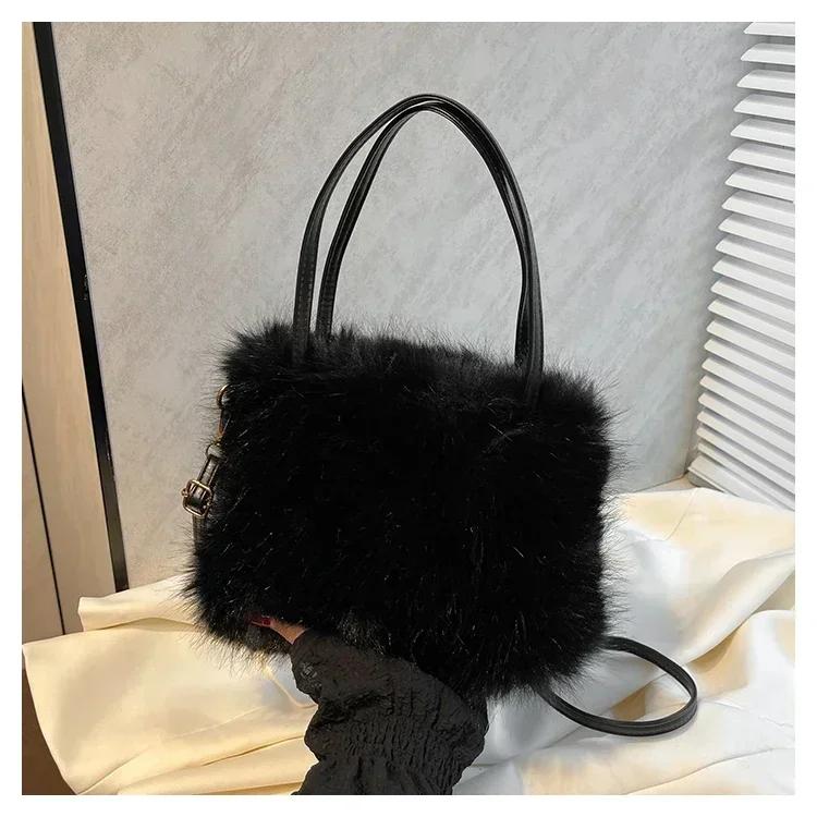 Exquisite pelz platz schulter taschen winter neue stil schöne frische heißer stil mädchen super cool casual heißer taschen