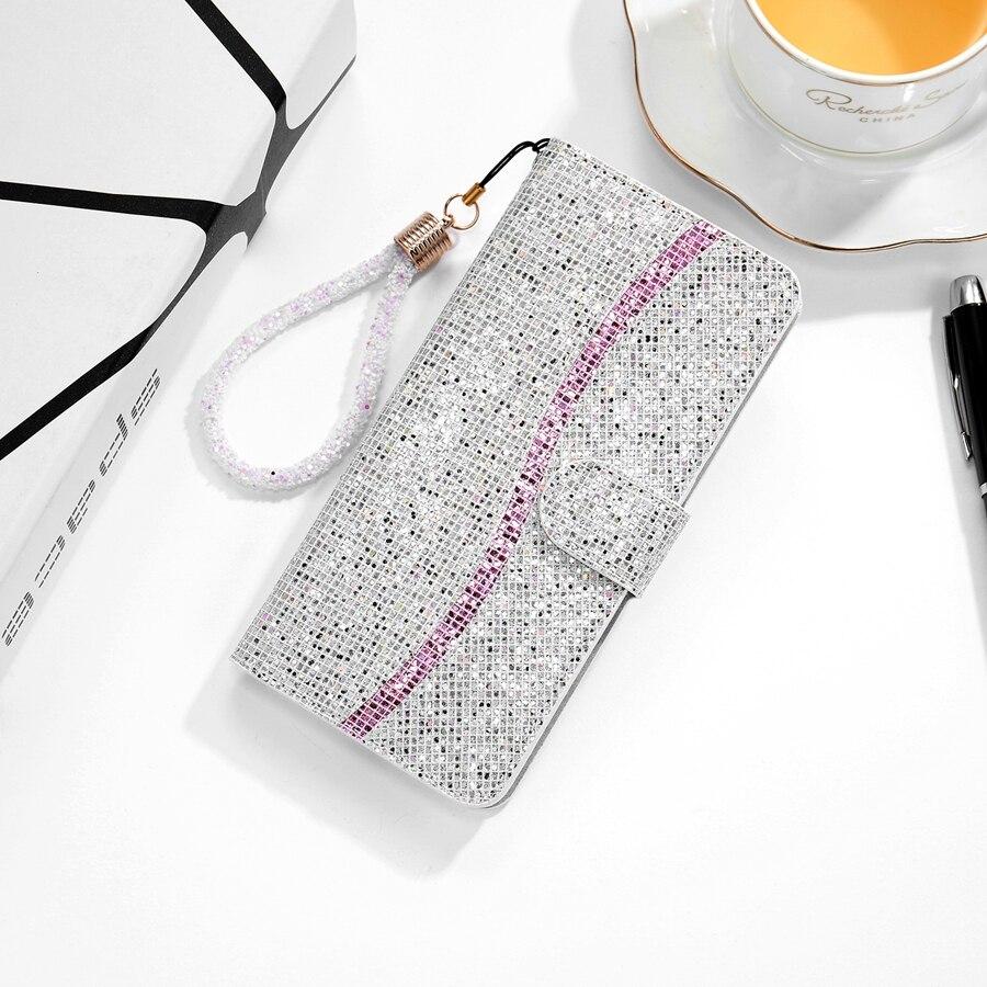Brieftasche Ledertasche für Samsung Galaxy A12 A13 A22 A32 A50 A51 A52 A53 A70 A71 A72 A73 S22 Ultra S22 Plus S21 FE S20 FE S10 Plus Galaxy S10 silber