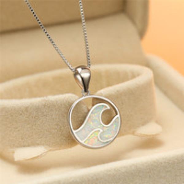 Sommer Japanische Ins Anhänger Wellen Halskette Damen High End Nischendesign Personalisierte Halskette