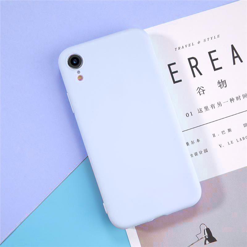 Einfache einfarbige Handyhülle iPhone X 8 7 6 6s Plus 5 5s SE XS Max XR X Matt Candy TPU Silikon iPhone 6 Plus 6s Plus violett