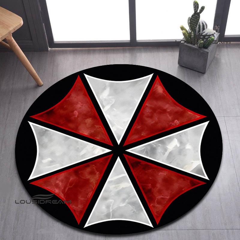 Resident Biochemical Umbrella Bedruckter runder Teppich Wohnzimmer Schlafzimmer Teppich rutschfester Teppich Yogamatte Türpolster Geburtstagsgeschenk Diameter 120cm