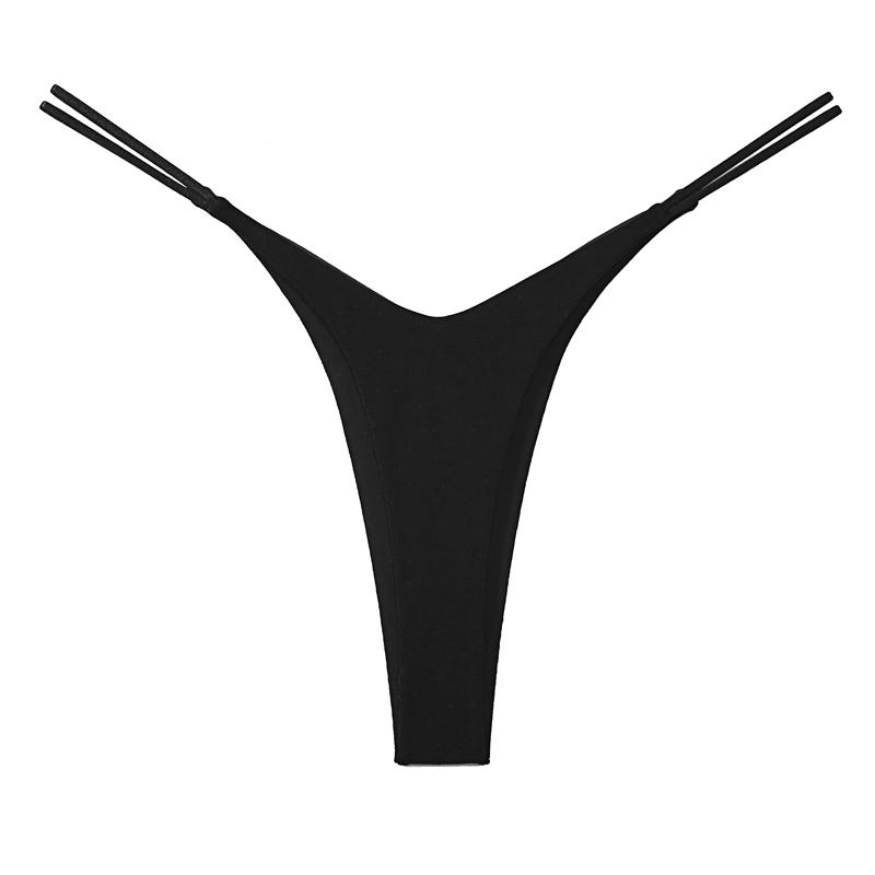 TERMEZY Frauen Sexy Niedrige Taille Tanga Höschen Nahtlose Dünne Seil Unterwäsche Weibliche G String Dessous Versuchung Bikini L schwarz