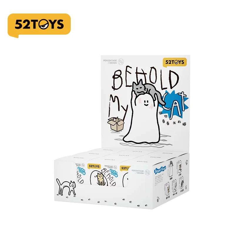 52toys Ghost Behold My Cat Serie Blind Box Nachtleuchtendes Modell Spielzeug Schreibtisch Spaß Dekoration Mehrere Stil Katzen Modellierung Spielzeug Mystery Box