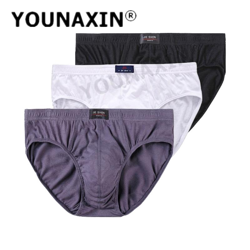 3-teiliges Set Herren-Slips in großen Größen, Unterwäsche aus Baumwolle, Shorts, Unterhosen, atmungsaktive Schlüpfer, L XL 2XL 3XL 4XL 5XL 6XL 7XL 3XL dunkelgrau/weiß