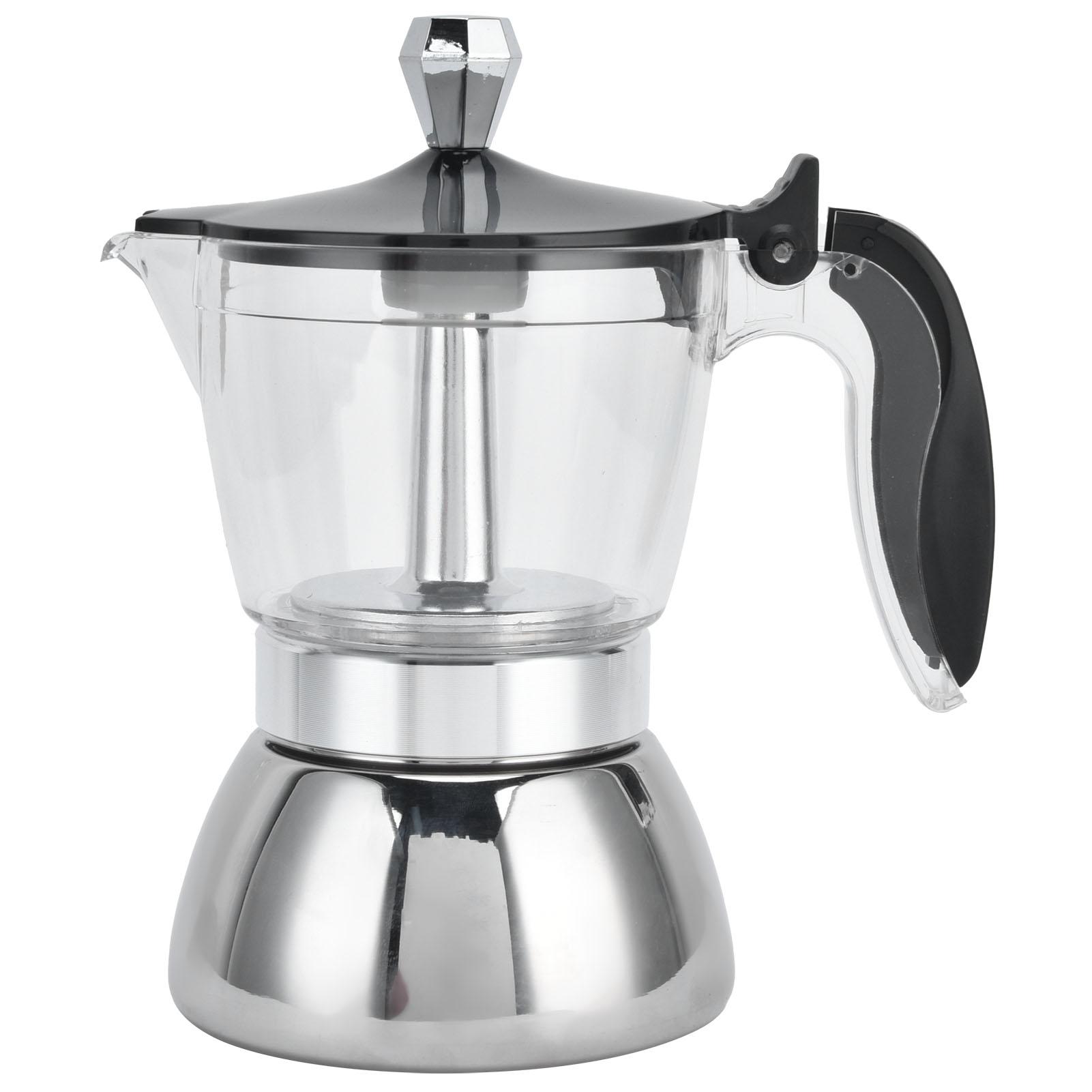 4 Tasse Edelstahl Kaffeemaschine Herd Moka Pot Kaffeemaschine Küchenbedarf