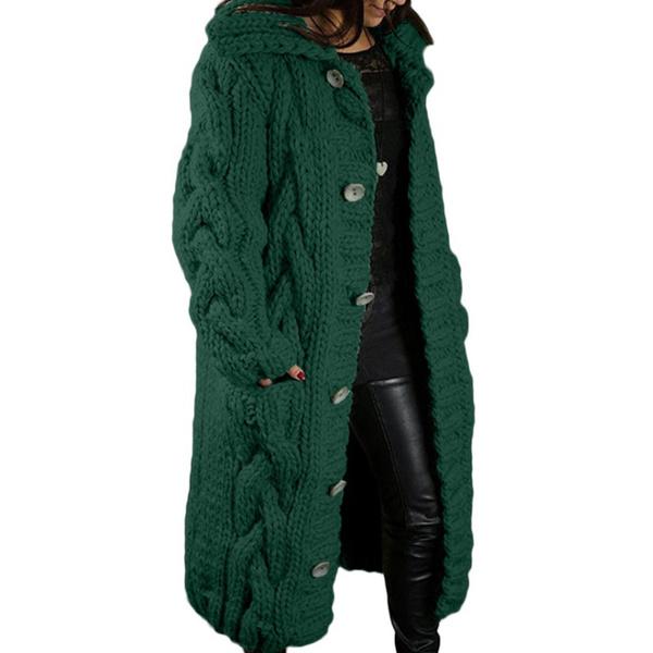 Damen Herbst Winter Langarm Strickjacke Mantel Lässig Streetwear Kapuzenpullover Mantel Plus Größe 5XL S