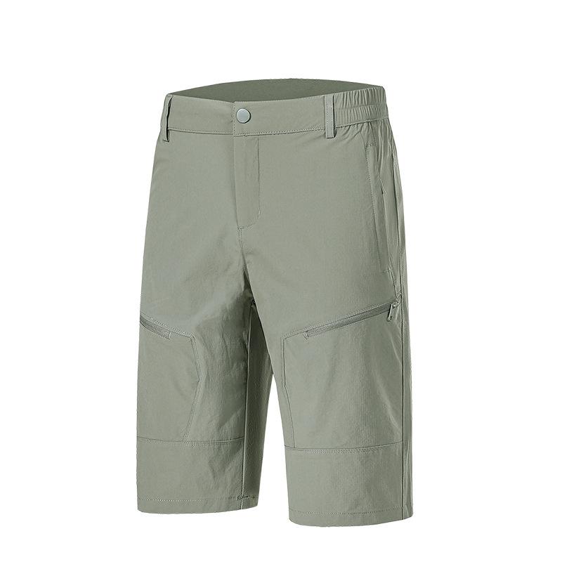 Herren Dünne Sommer Eis Seide Gerades Bein Hose, Herren Schnelltrocknende Sporthose, Mehrfach Taschen Arbeitshose XXL