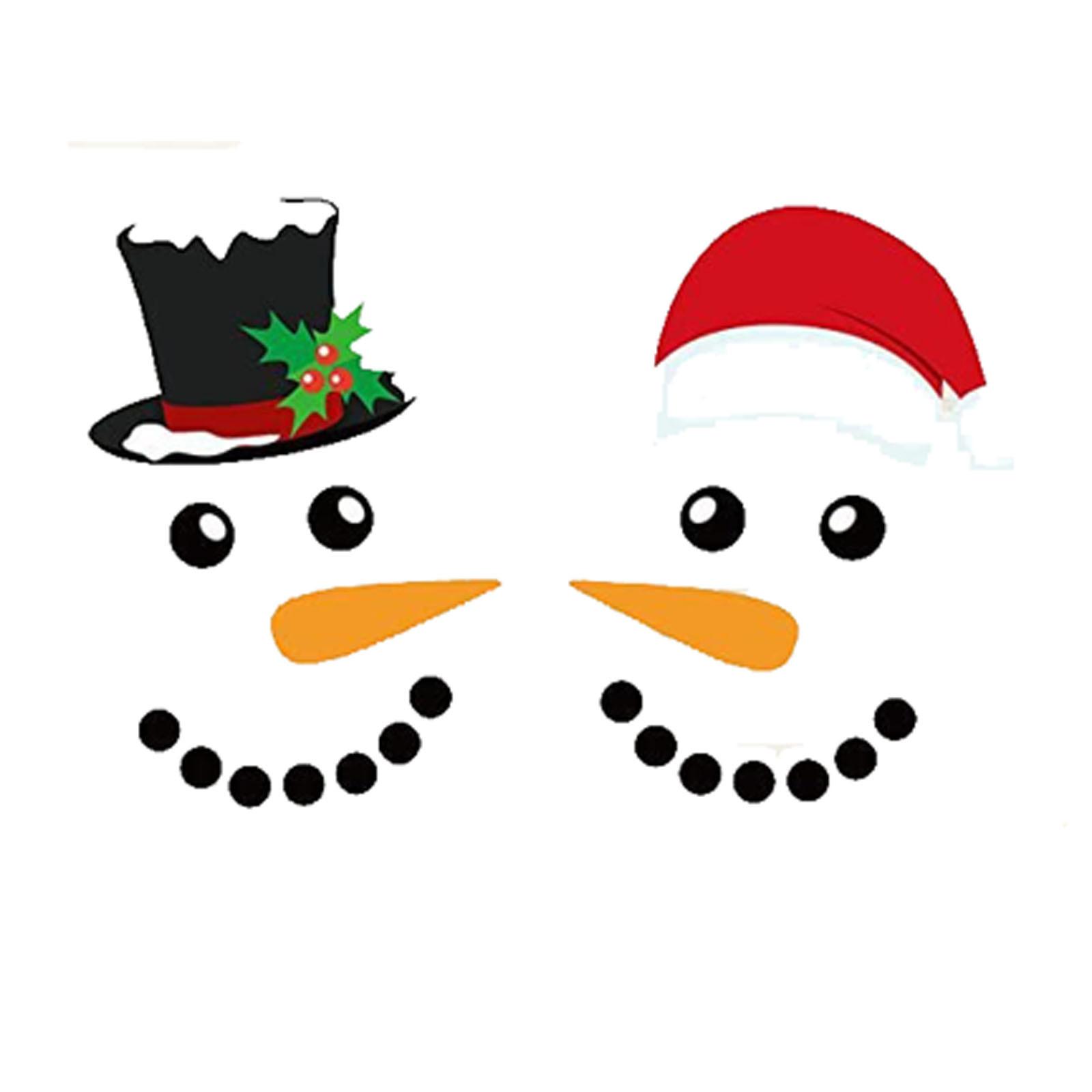 Frohe Weihnachten Dekorationen Garage Tür Dekor Schneemann Magnete Aufkleber Kühlschrank Aufkleber Gesicht Garage Weihnachten Set Reflektierende Auto Magnetische Aufkleber One Size black