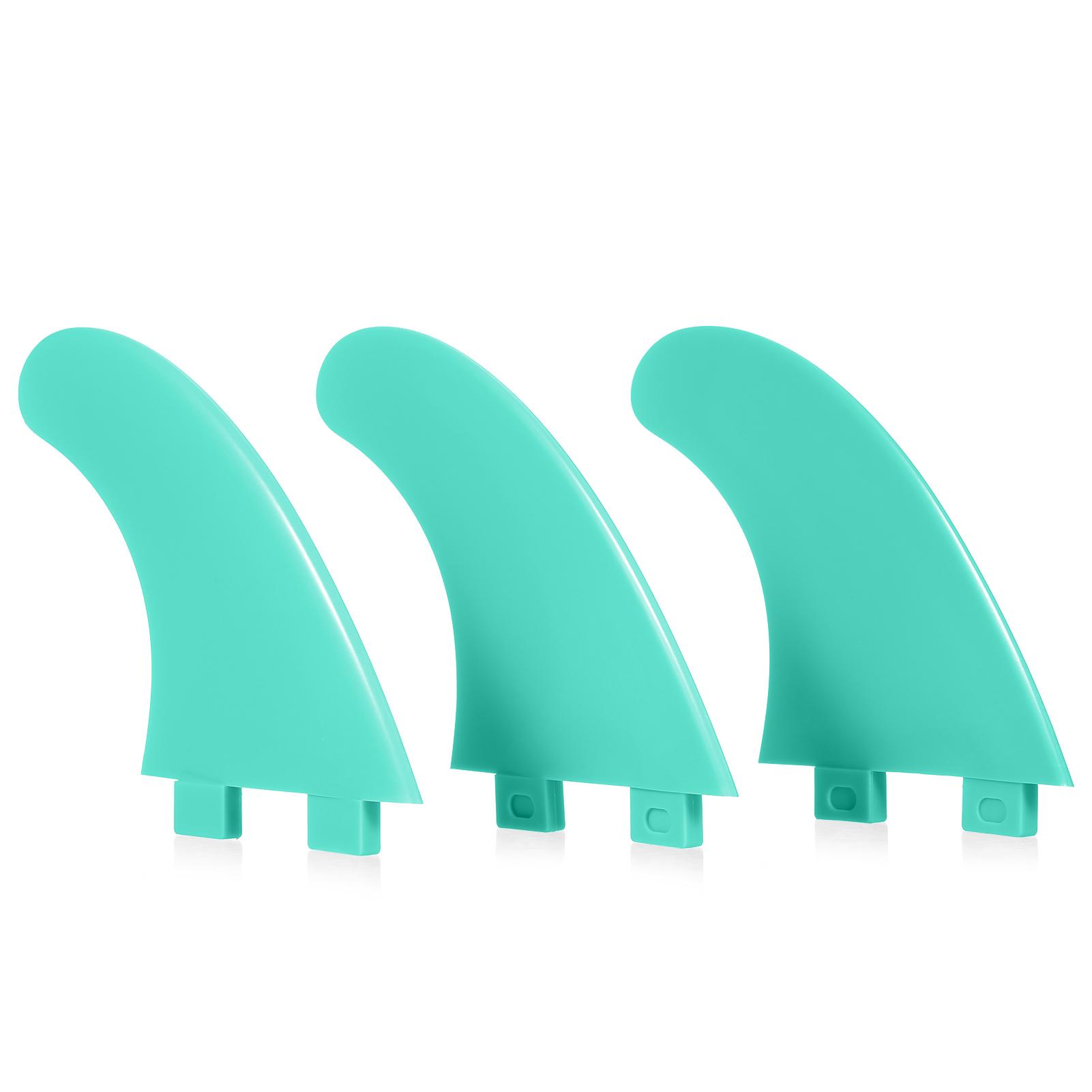 3 Stück Surfbrettflossen 4,5 Zoll G5 Surfflossen Stand Up Paddle Board Thruster Fins Zubehör grün