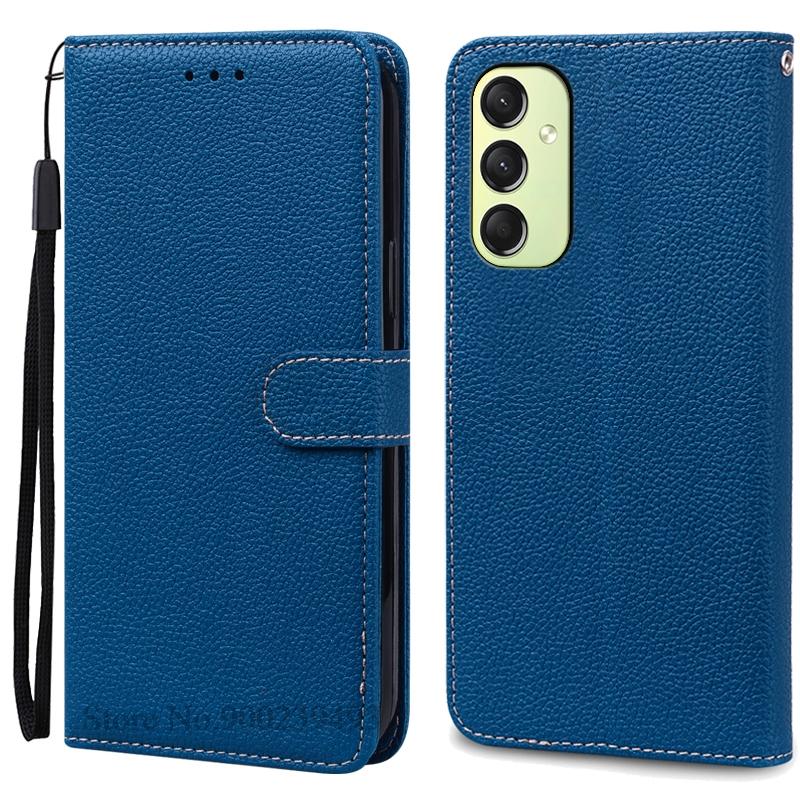 A16 Hülle für Samsung Galaxy A16 Hülle Brieftasche Flip Lederhülle für Samsung Galaxy A16 5G Hülle Silikon Buchhülle Coque Fundas Samsung A16 4G 5G navy blau