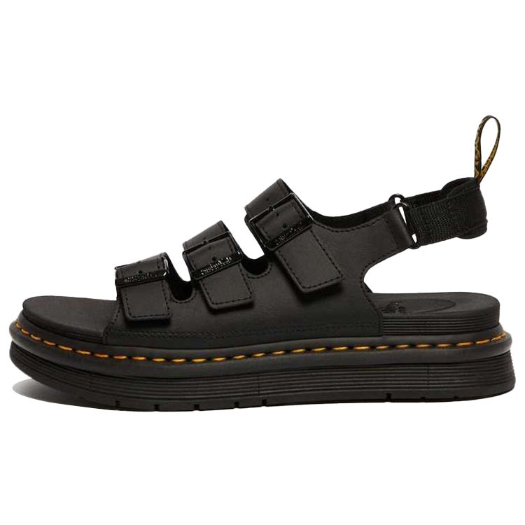 DR. Martens Solomon Plateau-Sandalen mit offenem Zehenbereich Mode Strand-Sandalen Unisex Sandalen Schwarz 25767001 46