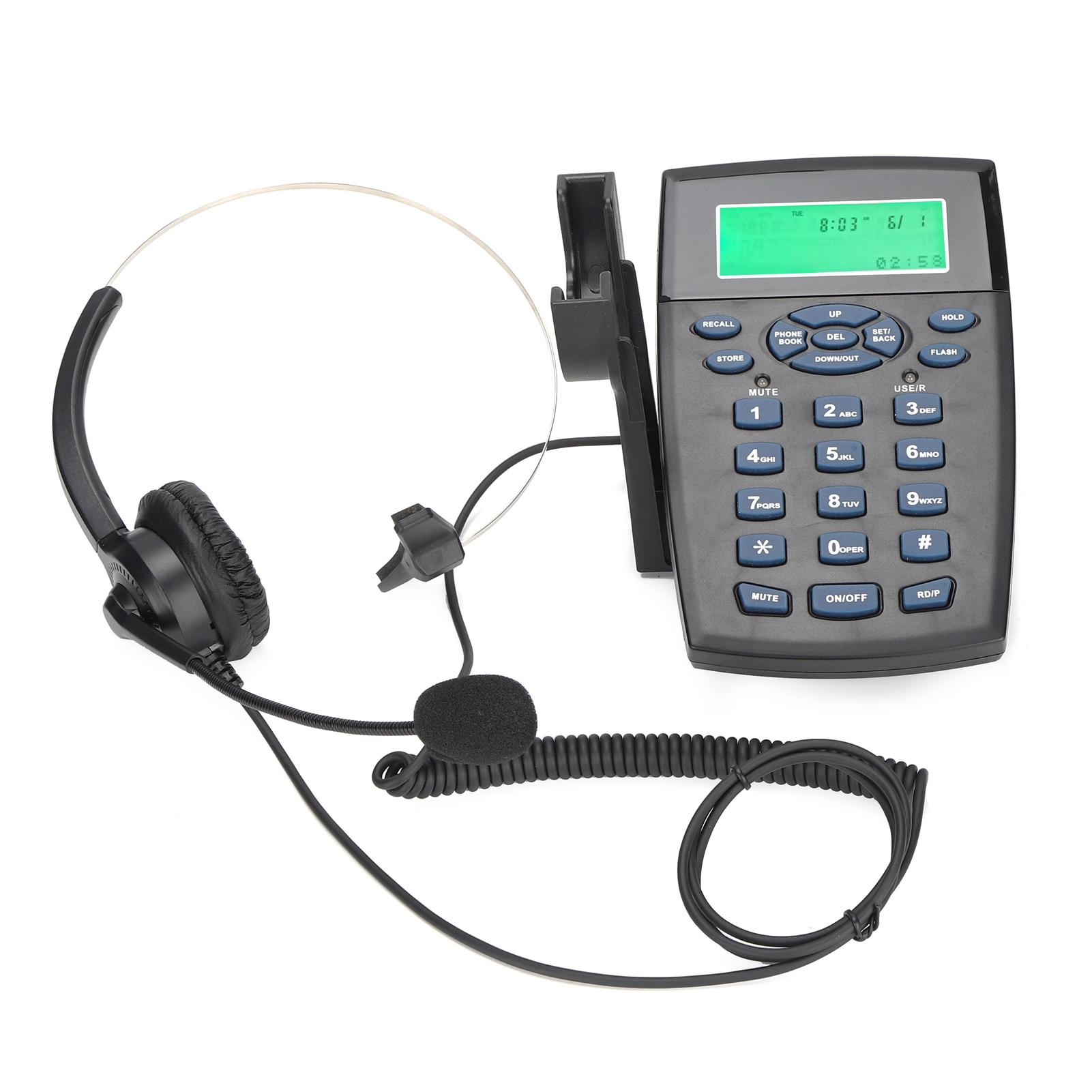 HT820 Callcenter Kabelgebundenes Telefon-Headset mit Omnidirektionalem Mikrofon Headset für Büro/Zuhause