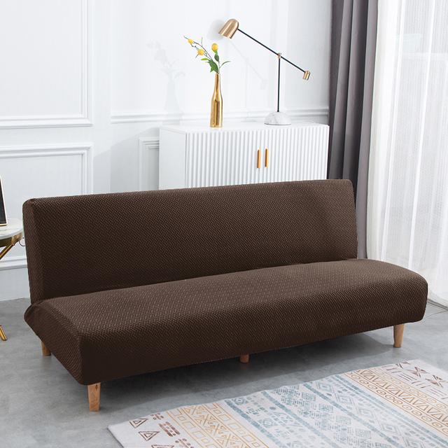 2022 neue Jacquard Sofa Bett Abdeckung Stretch Sofa Abdeckung Ohne Armlehnen Non-Slip Gerade Sofa Schonbezug Für Wohnzimmer Hause hotel M Size 160-190CM
