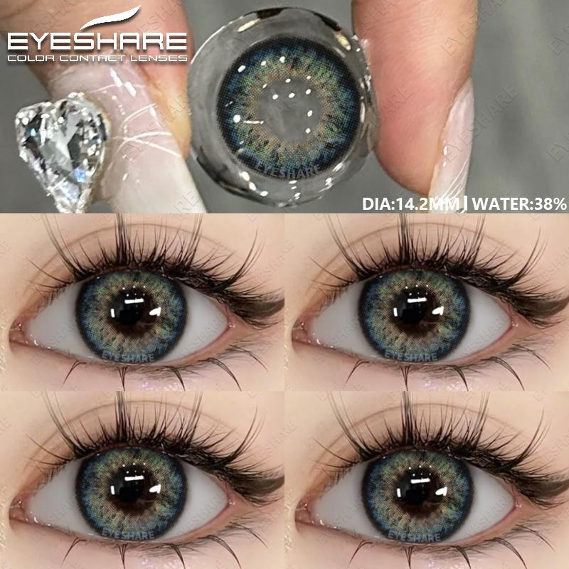 1 Paar Kontaktlinsen für die Augen, farbige Kontaktlinsen für die Augen, große schwarze Kontaktlinsen, jährliche modische Beauty-Make-up-Augenlinsen